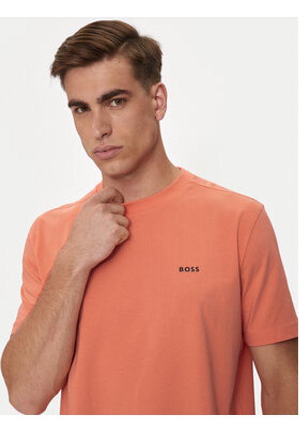 BOSS - Boss T-Shirt Tee 50506373 Czerwony Regular Fit. Kolor: czerwony. Materiał: bawełna