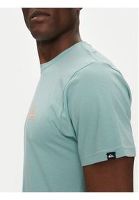 Quiksilver T-Shirt EQYZT08042 Turkusowy Regular Fit. Kolor: turkusowy. Materiał: bawełna #4
