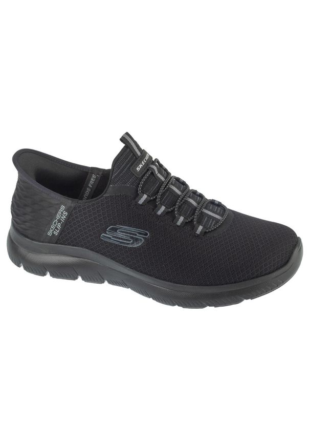 skechers - Buty sportowe Sneakersy męskie, Slip-Ins Summits - High Range. Kolor: czarny. Sport: turystyka piesza