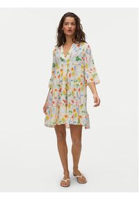 Vero Moda Sukienka letnia Elena 10357444 Żółty jasny Regular Fit. Kolor: żółty. Materiał: bawełna. Sezon: lato #2