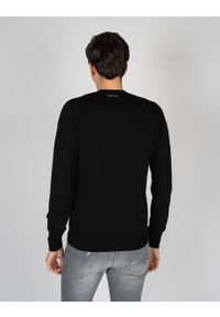 Les Hommes Sweter "V-neck" | LKK103-606U | Fit Jumper In Fine Gage Pocket With Zip | Mężczyzna | Czarny. Okazja: na co dzień. Typ kołnierza: dekolt w kształcie V. Kolor: czarny. Materiał: bawełna. Styl: casual #4