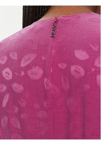 Hugo - HUGO Sukienka codzienna Kaminna 50504499 Różowy Regular Fit. Okazja: na co dzień. Kolor: różowy. Materiał: wiskoza. Typ sukienki: proste. Styl: casual #3