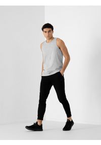 4f - Spodnie dresowe joggery męskie. Kolor: czarny. Materiał: dresówka