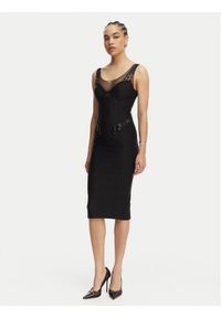 Elisabetta Franchi Sukienka koktajlowa AB-870-61E2-V650 Czarny Slim Fit. Kolor: czarny. Materiał: syntetyk. Styl: wizytowy #1