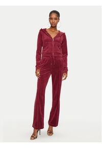 Juicy Couture Spodnie dresowe Tina JCAPW045 Czerwony Regular Fit. Kolor: czerwony. Materiał: syntetyk #4
