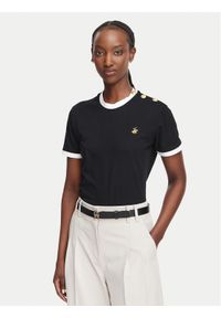 Beverly Hills Polo Club T-Shirt P-SS26W-TS0104 Czarny Regular Fit. Typ kołnierza: polo. Kolor: czarny. Materiał: bawełna #1