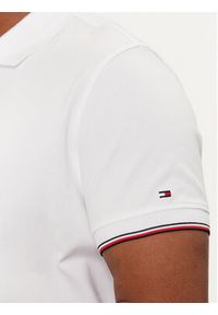 TOMMY HILFIGER - Tommy Hilfiger Polo Logo MW0MW34841 Biały Regular Fit. Typ kołnierza: polo. Kolor: biały. Materiał: bawełna #2