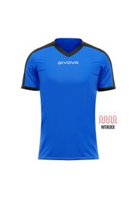 Koszulka Sportowa Givova Revolution 3XL - Oddychająca i Zrównoważona. Kolor: niebieski, czarny, wielokolorowy. Sport: piłka nożna