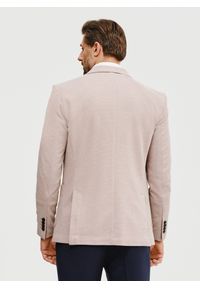 Pako Lorente - Beżowa marynarka melanż. Okazja: na co dzień. Kolor: beżowy. Materiał: poliester, dzianina, bawełna. Wzór: melanż. Sezon: wiosna. Styl: casual #2