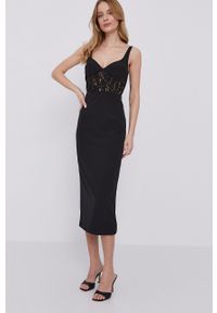 BARDOT - Bardot - Sukienka. Kolor: czarny. Materiał: tkanina. Typ sukienki: dopasowane #4