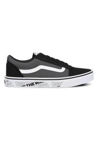 Buty do chodzenia dla dzieci Vans Ward Canvas. Zapięcie: sznurówki. Kolor: szary. Materiał: guma, materiał, tkanina, syntetyk. Szerokość cholewki: normalna. Sport: turystyka piesza