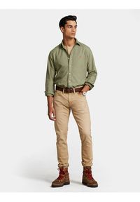 Polo Ralph Lauren Koszula 710804257032 Zielony Slim Fit. Typ kołnierza: polo. Kolor: zielony. Materiał: bawełna #4