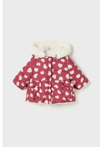 Mayoral Newborn kurtka dwustronna niemowlęca kolor czerwony. Okazja: na co dzień. Typ kołnierza: kaptur. Kolor: czerwony. Materiał: poliester. Styl: casual #1