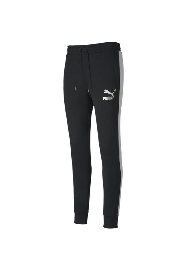 Puma - Spodnie Do Joggingu Męskie Iconic. Kolor: czarny. Materiał: dresówka. Sport: bieganie