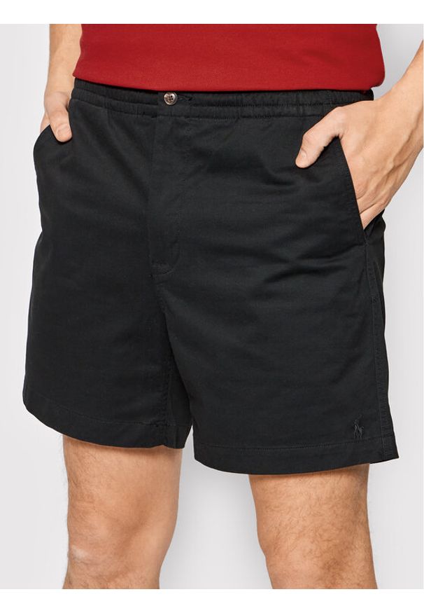 Polo Ralph Lauren Szorty materiałowe 710644995013 Czarny Regular Fit. Kolor: czarny. Materiał: bawełna