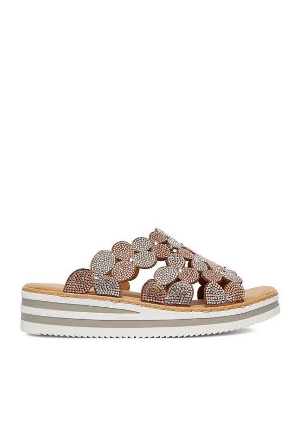 Rieker Klapki CEO-V02R8-90 Złoty. Kolor: złoty. Materiał: syntetyk, materiał