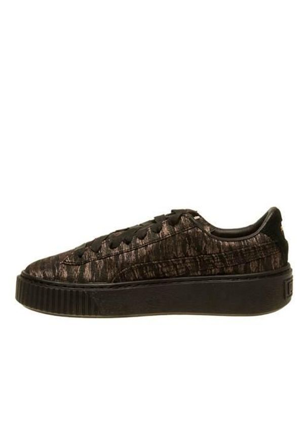 Buty do chodzenia damskie Puma Basket Platform VR Wmns. Zapięcie: sznurówki. Kolor: żółty, wielokolorowy, brązowy. Materiał: tkanina, materiał, skóra, syntetyk. Szerokość cholewki: normalna. Obcas: na platformie. Sport: turystyka piesza