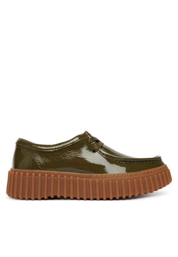 Clarks Półbuty Torhill Bee 26186668 Zielony. Kolor: zielony. Materiał: skóra