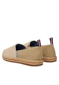TOMMY HILFIGER - Tommy Hilfiger Espadryle Hilfiger Flex Mix Espadrille FM0FM05497 Beżowy. Kolor: beżowy. Materiał: zamsz, skóra #6