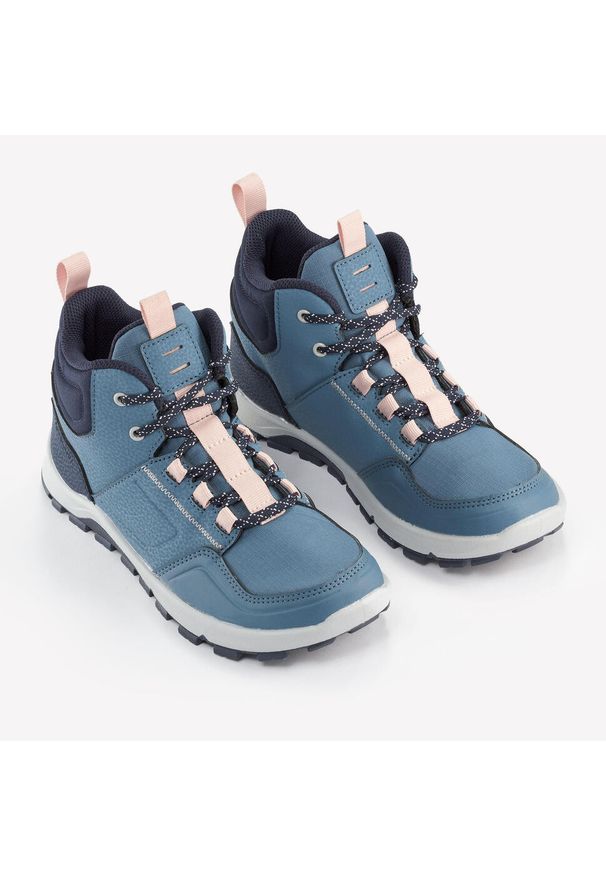 quechua - Buty turystyczne dla dzieci Quechua NH500 mid. Kolor: niebieski, szary, różowy, wielokolorowy. Materiał: materiał, tkanina, syntetyk. Sport: turystyka piesza