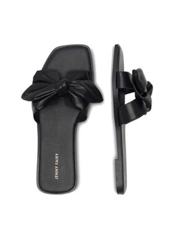 Jenny Fairy Klapki WYL0710-10 Czarny. Kolor: czarny. Materiał: skóra