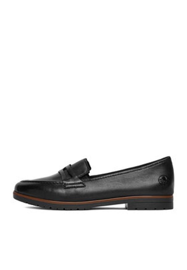 Rieker Loafersy 45300-02 Czarny. Kolor: czarny. Materiał: skóra