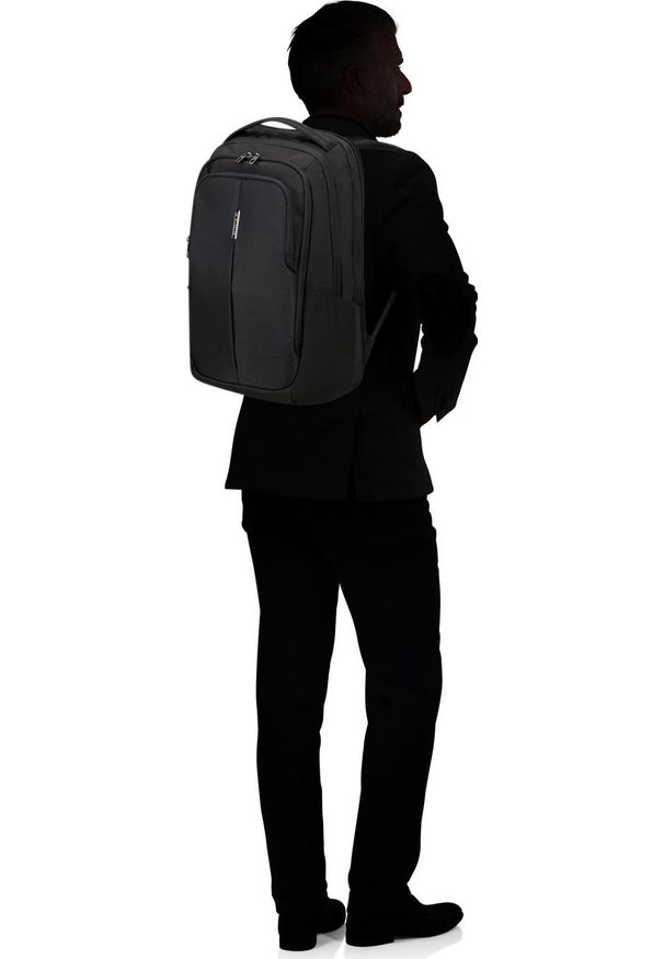 Plecak Samsonite 155197 1041 17.3'' Guardit 3.0 czarny. Kolor: czarny. Materiał: materiał, tkanina. Styl: biznesowy, casual, klasyczny