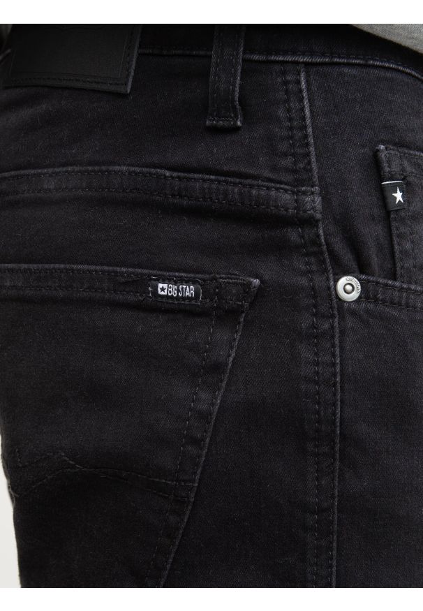 Big-Star - Jeansy męskie skinny czarne Deric 950. Kolor: czarny. Styl: elegancki
