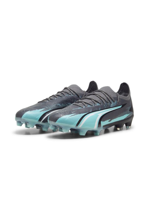 Buty piłkarskie męskie Puma Ultra Ultimate. Kolor: biały, zielony, szary, wielokolorowy. Materiał: materiał, syntetyk. Szerokość cholewki: normalna. Sport: piłka nożna