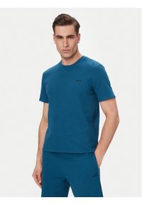 BOSS T-Shirt Waffle 50535892 Niebieski Regular Fit. Kolor: niebieski. Materiał: bawełna #1