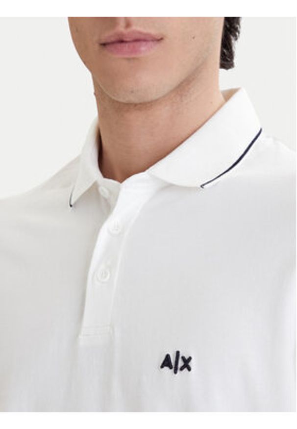 Armani Exchange Polo XM001289 AF10363 U0009 Biały Regular Fit. Typ kołnierza: polo. Kolor: biały. Materiał: bawełna