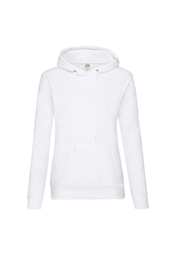 FRUIT OF THE LOOM - Bluza Damska Z Kapturem. Typ kołnierza: kaptur. Kolor: biały