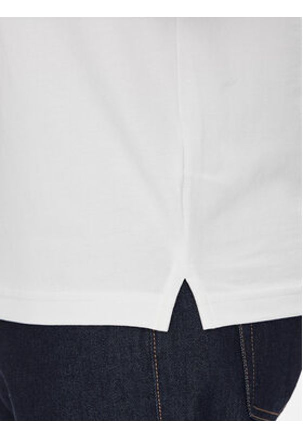 Moose Knuckles Polo Everett M34MT712 Biały Slim Fit. Typ kołnierza: polo. Kolor: biały. Materiał: bawełna