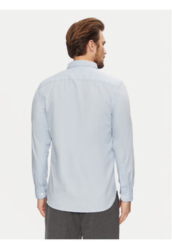 TOMMY HILFIGER - Tommy Hilfiger Koszula Flex Dobby MW0MW37578 Błękitny Slim Fit. Kolor: niebieski. Materiał: bawełna
