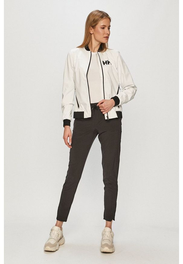 Helly Hansen - Kurtka. Okazja: na co dzień. Kolor: biały. Materiał: materiał. Wzór: nadruk. Styl: casual