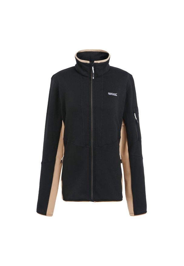 Regatta - Damska Bluza Polarowa Ralina. Kolor: beżowy, wielokolorowy, czarny. Materiał: polar. Sezon: zima. Styl: sportowy. Sport: turystyka piesza