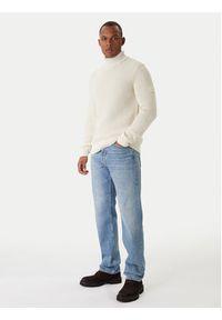 JOOP! Jeans Golf Hollio 30048179 Écru Modern Fit. Typ kołnierza: golf. Materiał: bawełna