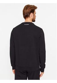 Karl Lagerfeld - KARL LAGERFELD Bluza Sweat Crewneck 705071 500951 Czarny Regular Fit. Typ kołnierza: dekolt w karo. Kolor: czarny. Materiał: bawełna #4