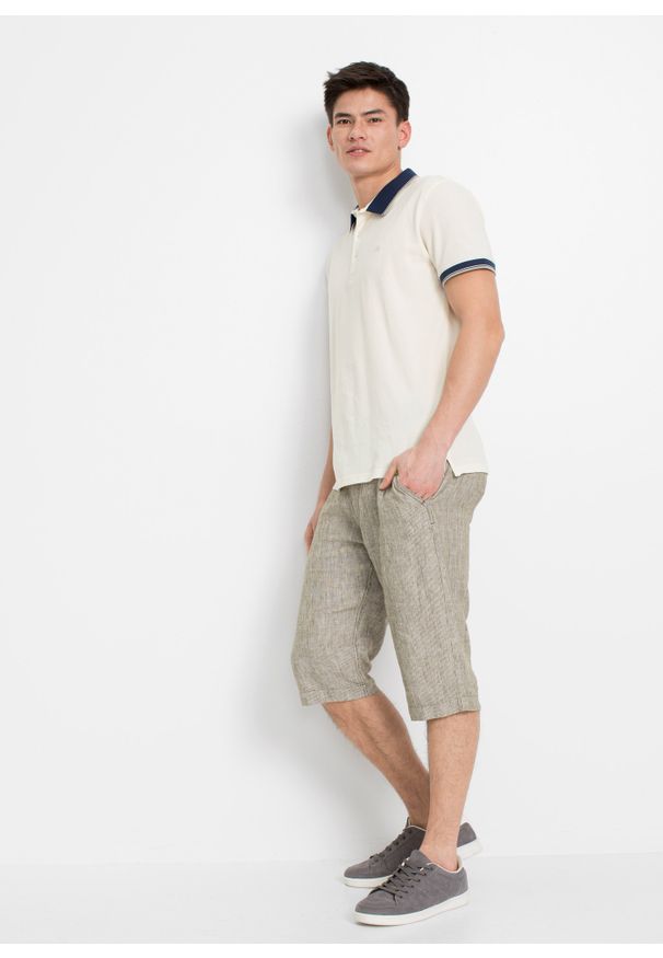 bonprix - Shirt polo pique (3 szt.) z czystej bawełny. Typ kołnierza: polo. Kolor: biały. Materiał: materiał, bawełna. Długość rękawa: krótki rękaw. Długość: krótkie