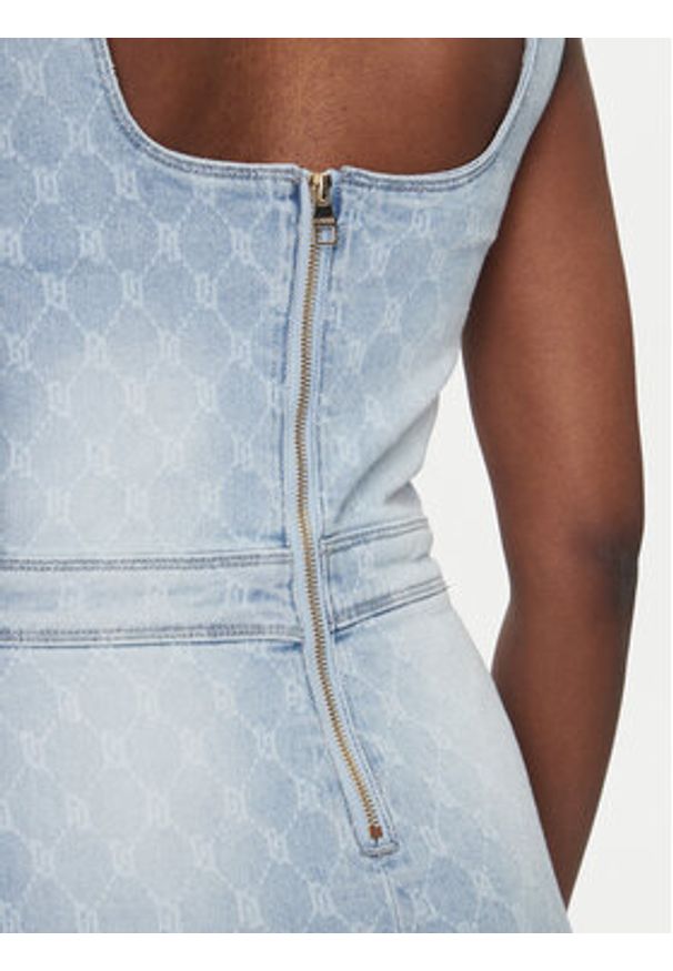 Gaudi Sukienka jeansowa 511BD16001 Niebieski Slim Fit. Kolor: niebieski. Materiał: bawełna