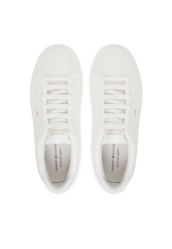 TOMMY HILFIGER - Tommy Hilfiger Sneakersy Th Icon Light Knit Sneaker FW0FW09401 Biały. Kolor: biały. Materiał: materiał