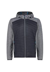 Kurtka przeciwdeszczowa CMP Hybrid Man Fix Hood. Kolor: szary. Materiał: polar #1