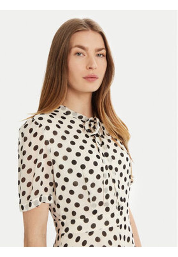 Marella Sukienka codzienna Lorenzo 2513221141 Écru Regular Fit. Okazja: na co dzień. Materiał: wiskoza. Typ sukienki: proste. Styl: casual