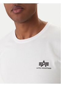 Alpha Industries T-Shirt Basic 188505 Biały Regular Fit. Kolor: biały. Materiał: bawełna #5
