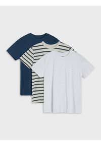 Sinsay - Zestaw bawełnianych koszulek z krótkim rękawem 3 pack - wielobarwny. Materiał: bawełna. Długość rękawa: krótki rękaw. Długość: krótkie #1