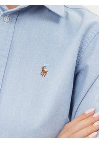 Polo Ralph Lauren Koszula 211891377001 Niebieski Regular Fit. Typ kołnierza: polo. Kolor: niebieski. Materiał: bawełna #4