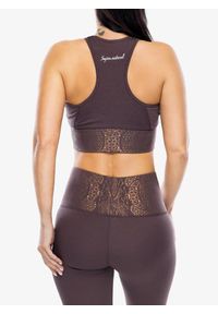 SUPER.NATURAL - Top damski Super.natural Arabesque Lf Top. Kolor: brązowy