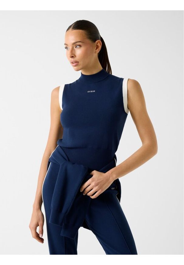 Guess Sweter 181078 Niebieski Classic Fit. Kolor: niebieski