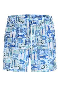 Jack & Jones Szorty kąpielowe Maui Vibes 12291426 Szary Regular Fit. Kolor: szary. Materiał: syntetyk #4