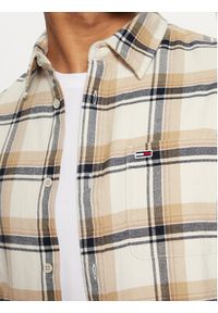 Tommy Jeans Koszula Check Flannel DM0DM20670 Beżowy Regular Fit. Kolor: beżowy. Materiał: bawełna #3